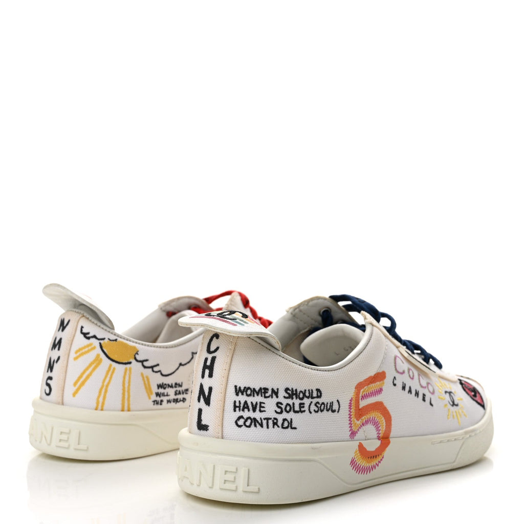 x Pharrell Williams Canvas Womens Sneakers 35.5 White Multicolor