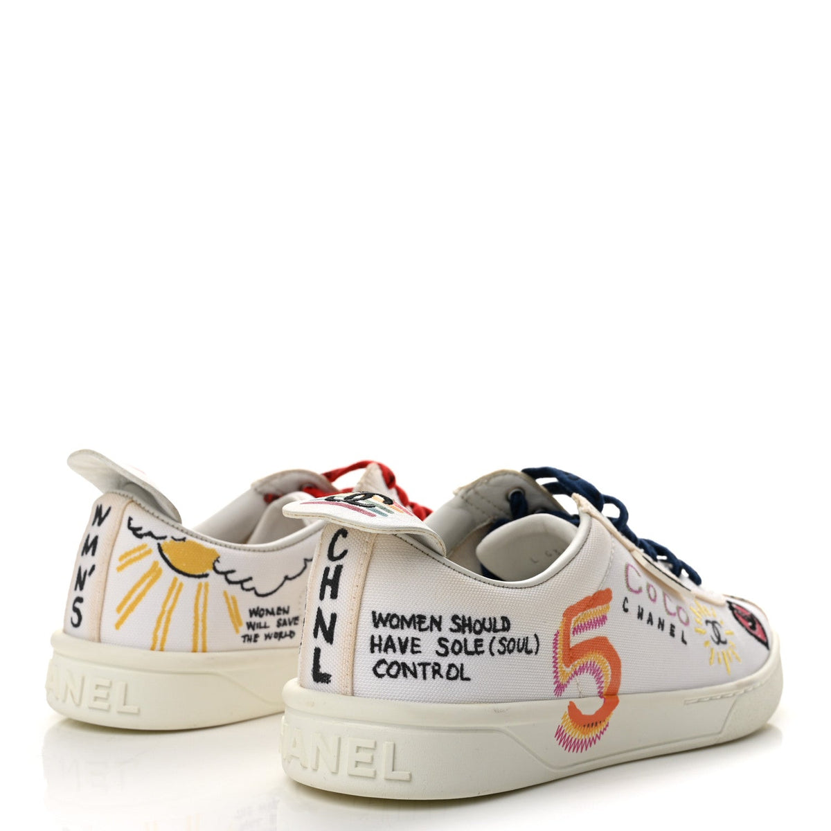 x Pharrell Williams Canvas Womens Sneakers 35.5 White Multicolor