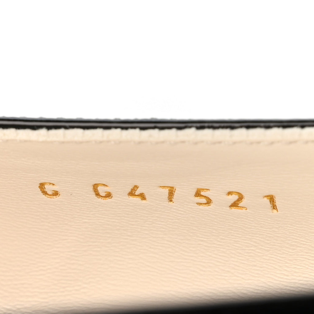 Lambskin Patent Calfskin CC Slingback Flats 40 White Black