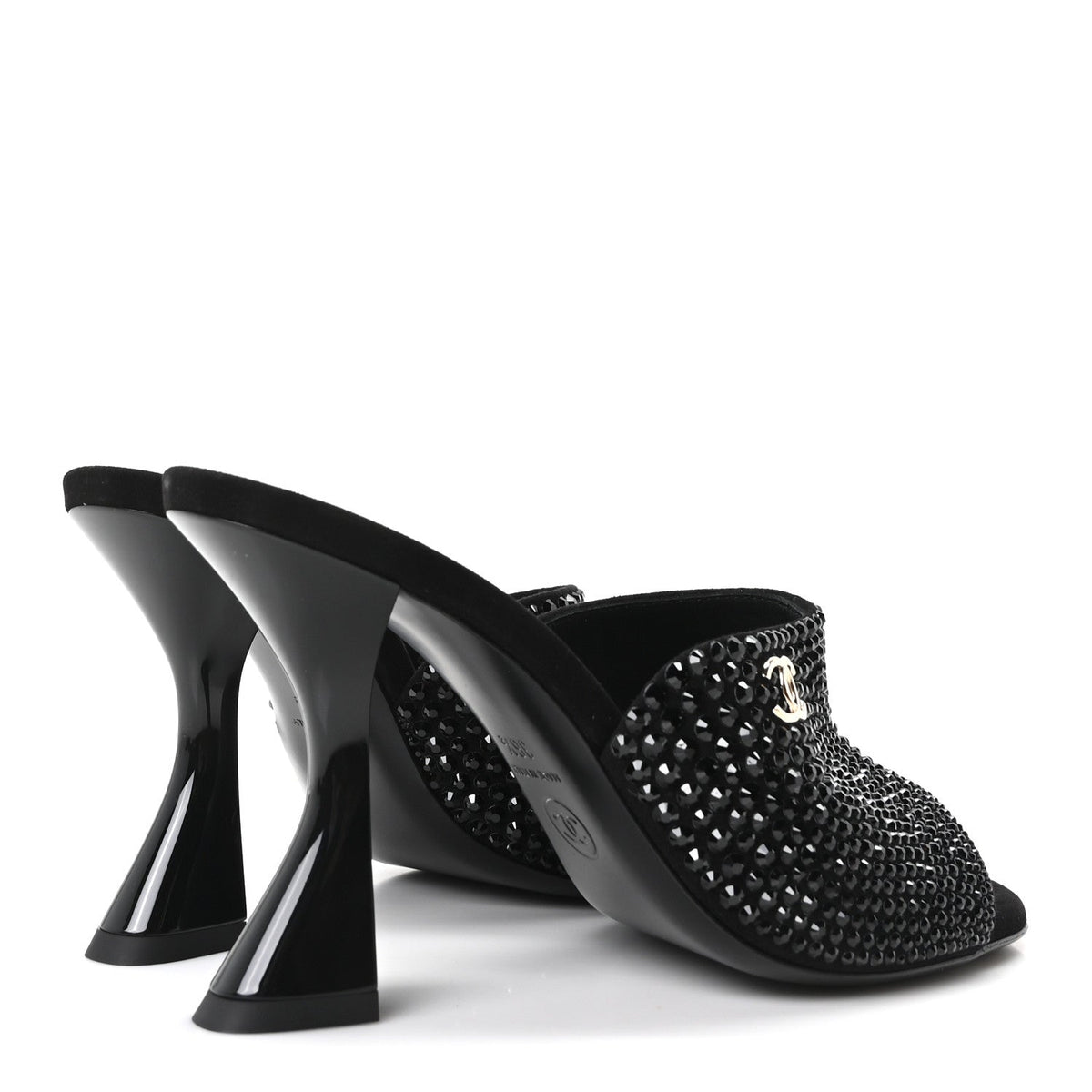 Crystal Strass CC Mules Sandals 36.5 Black