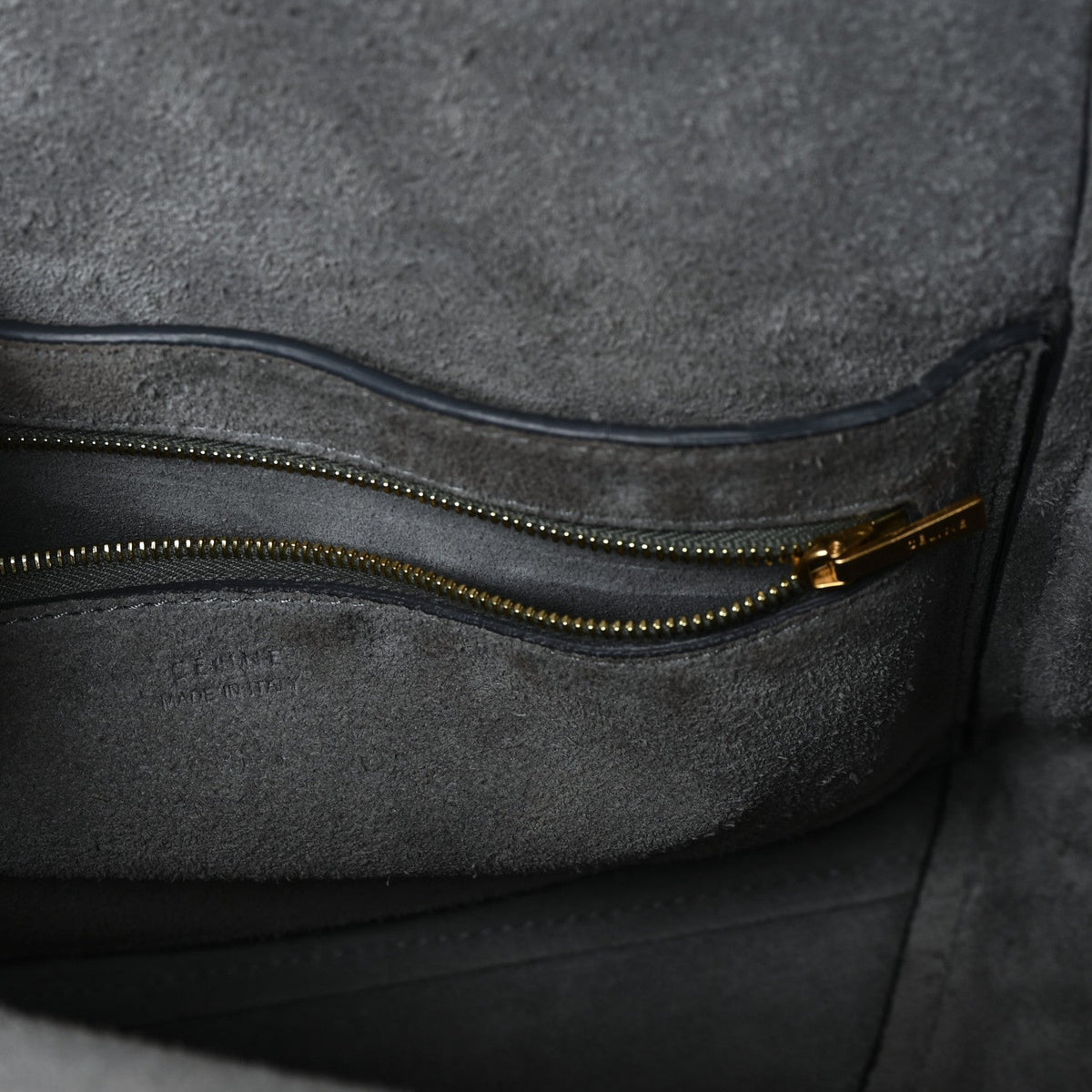 Soft Grained Calfskin Sangle Bucket Bag Storm