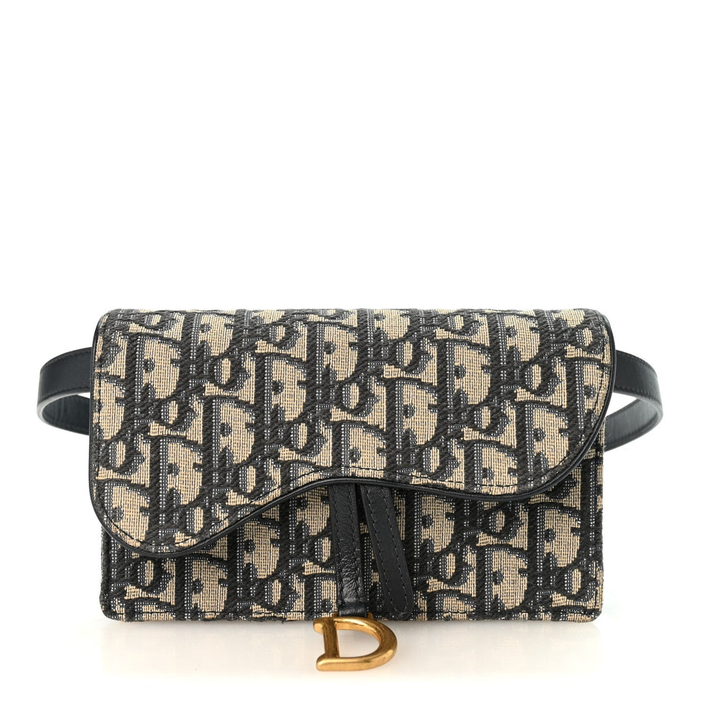 Oblique Saddle Belt Bag Blue