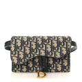 Oblique Saddle Belt Bag Blue