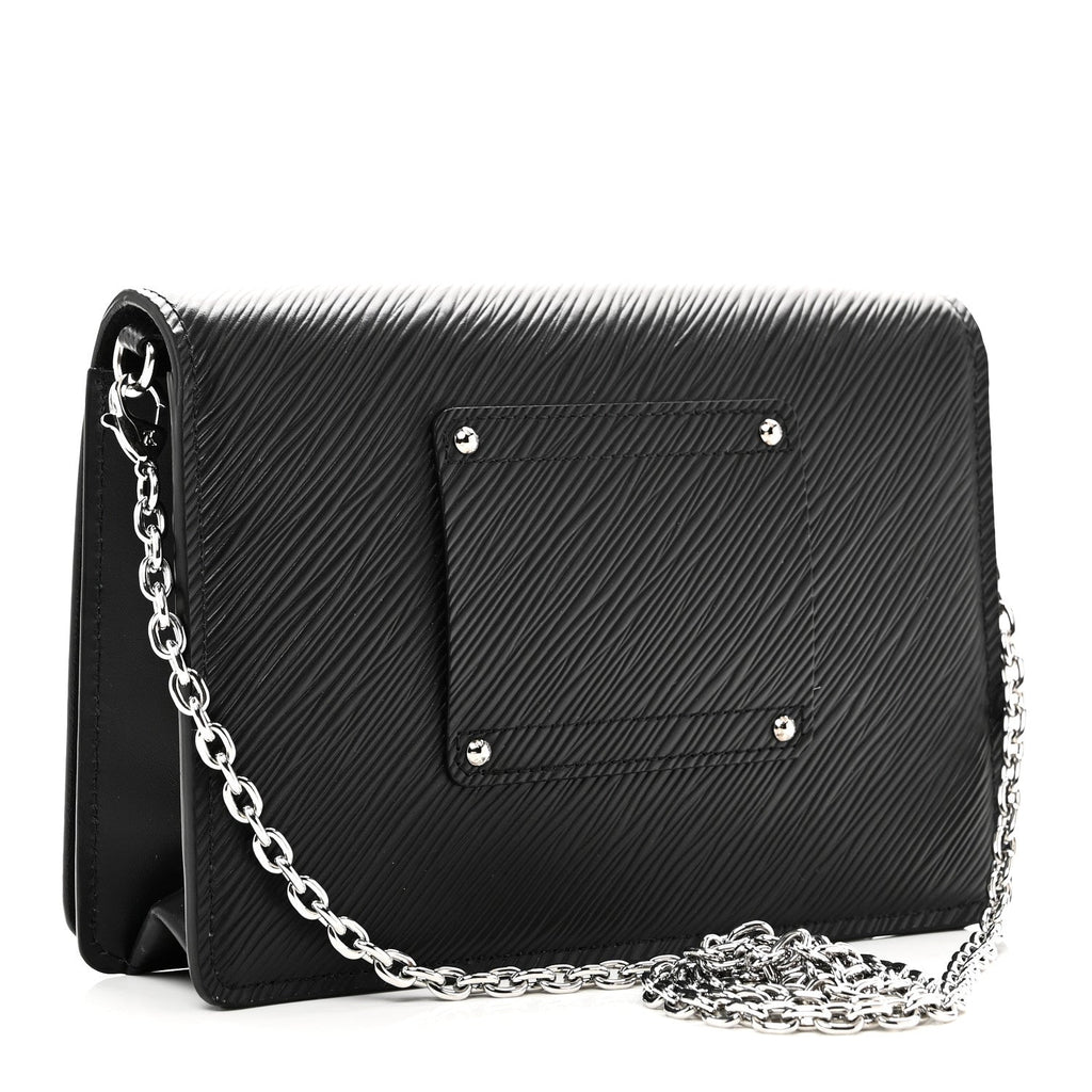 Epi Twist Belt Chain Wallet Black