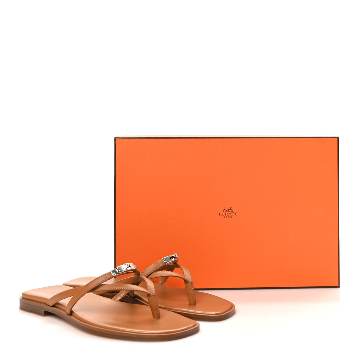 Calfskin Miss Sandals 37 Naturel