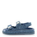 Printed Denim CC Dad Sandals 36 Light Blue