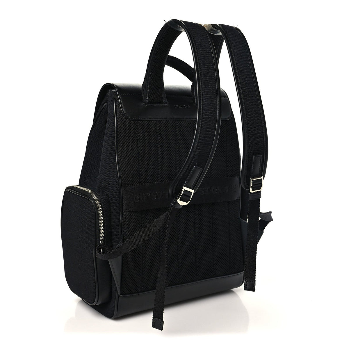 Canvas Calfskin Never Still Small Backpack Black