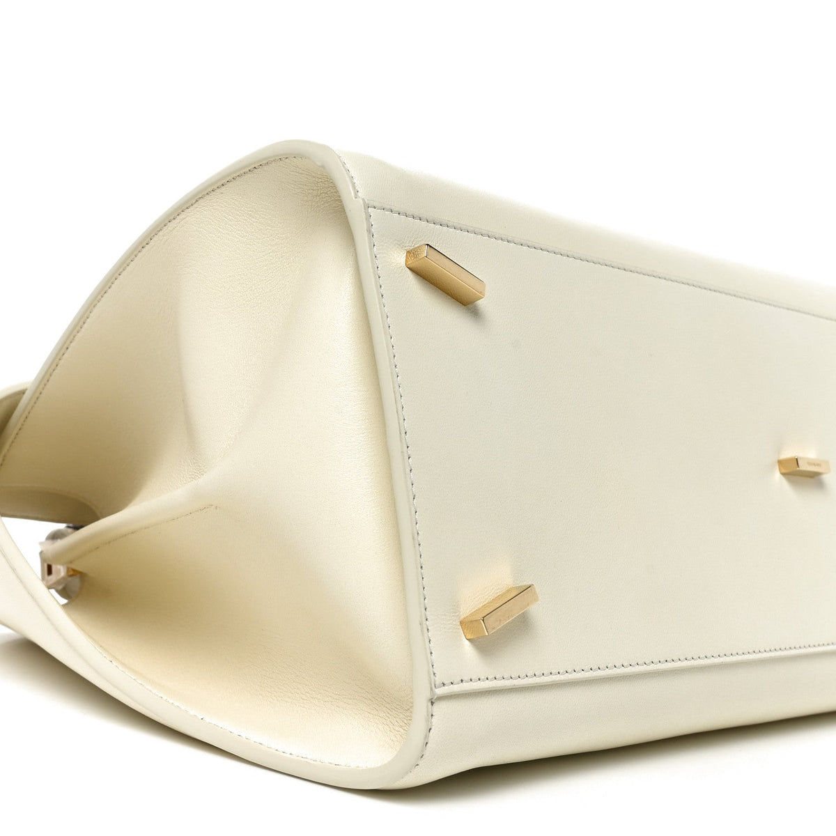 Lambskin Braided Large Hug Bag Mascarpone