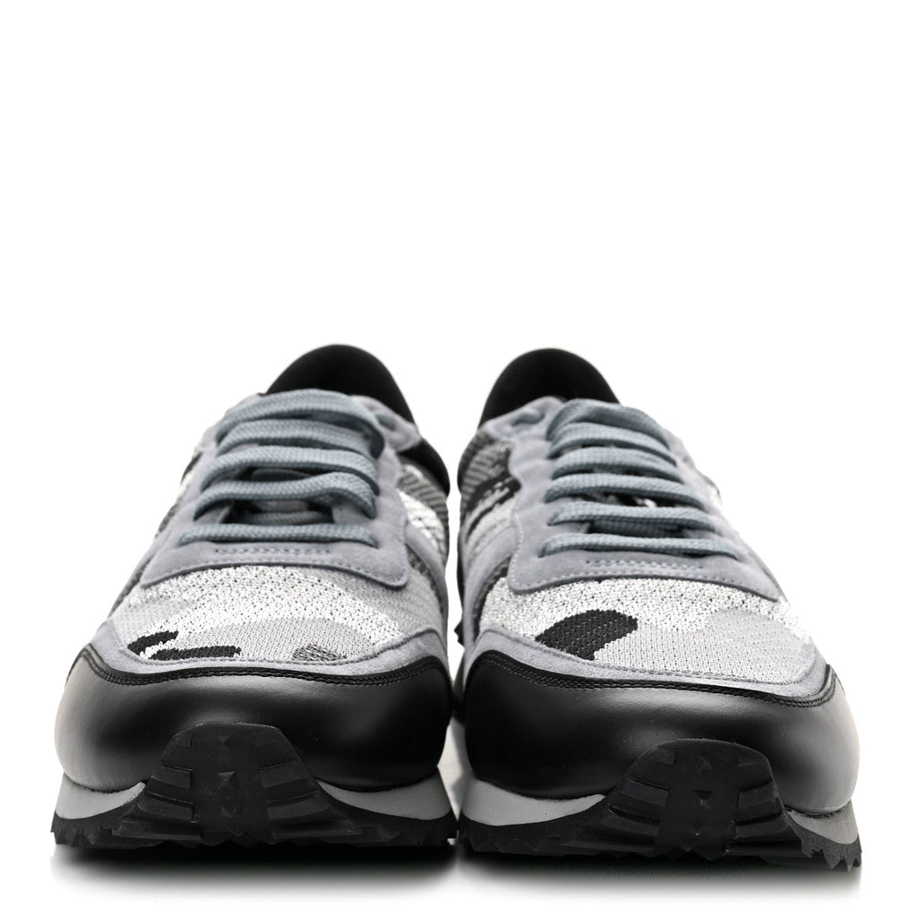 Mesh Suede Camouflage Mens Rockrunner Sneakers 44 Grey
