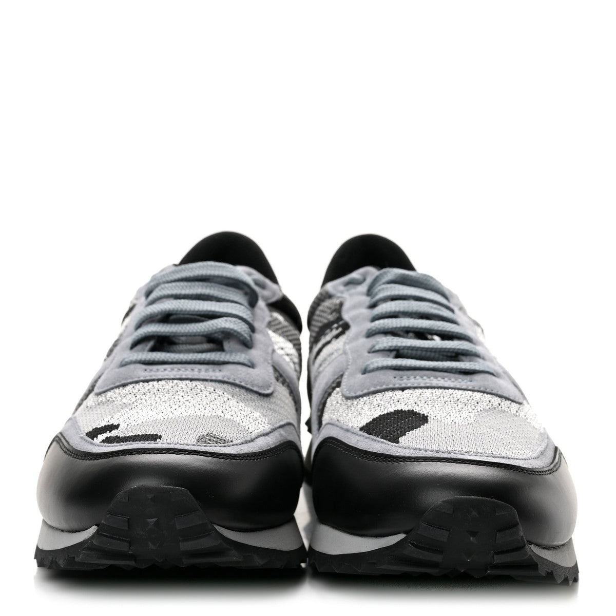 Mesh Suede Camouflage Mens Rockrunner Sneakers 44 Grey