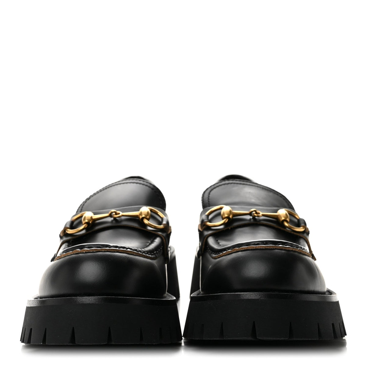 Cordovan Lux Womens Harald Horsebit 25mm Platform Loafers 37.5 Black