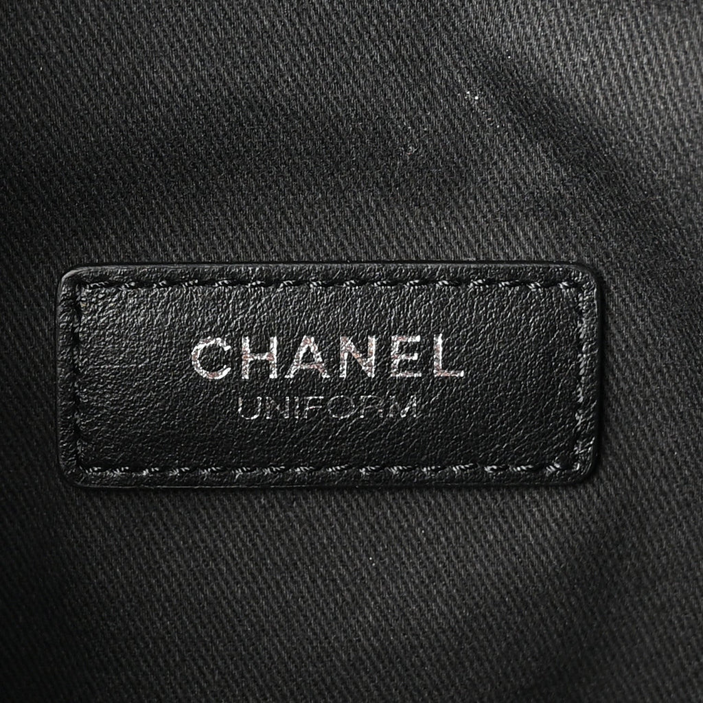 Calfskin Quilted Waist Belt Bag Black