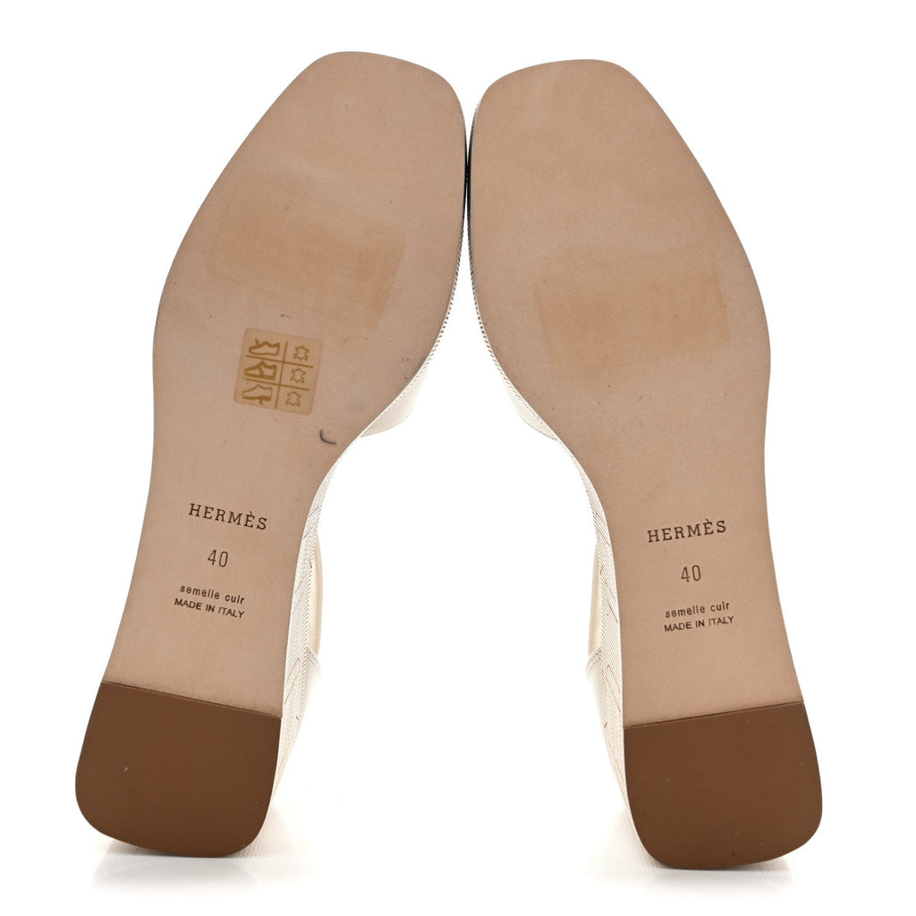 Calfskin Illusion 35 Wedge Sandals 40 Blanc De Paris
