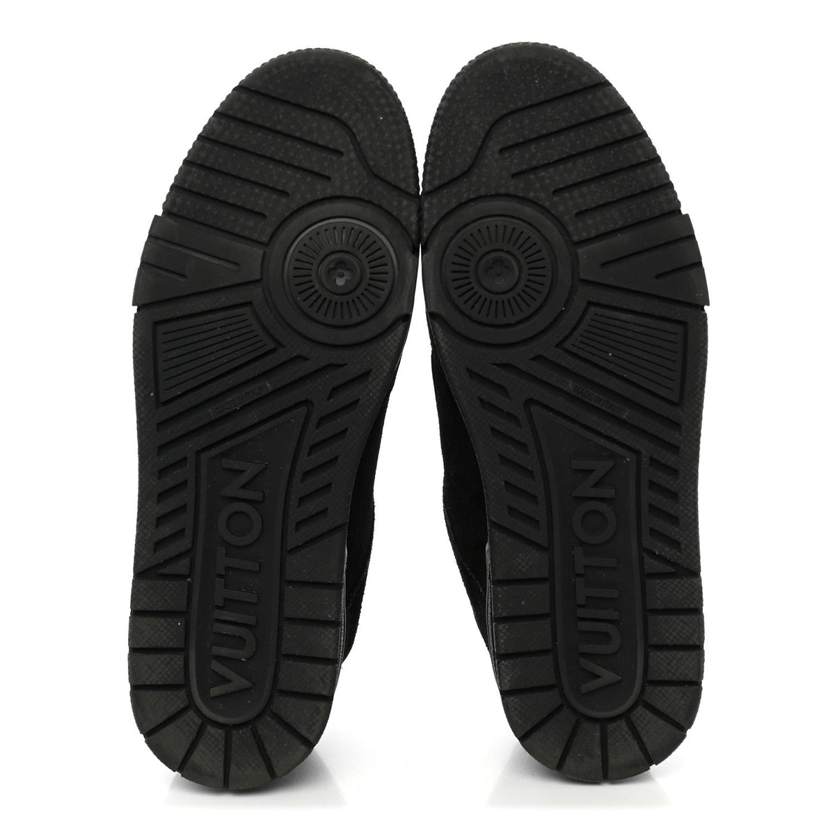 Suede Mens LV Trainer Sneakers 5.5 Black