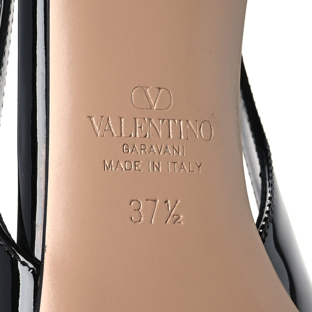 Patent Signature VLogo Slingback 65mm Pumps 37.5 Black