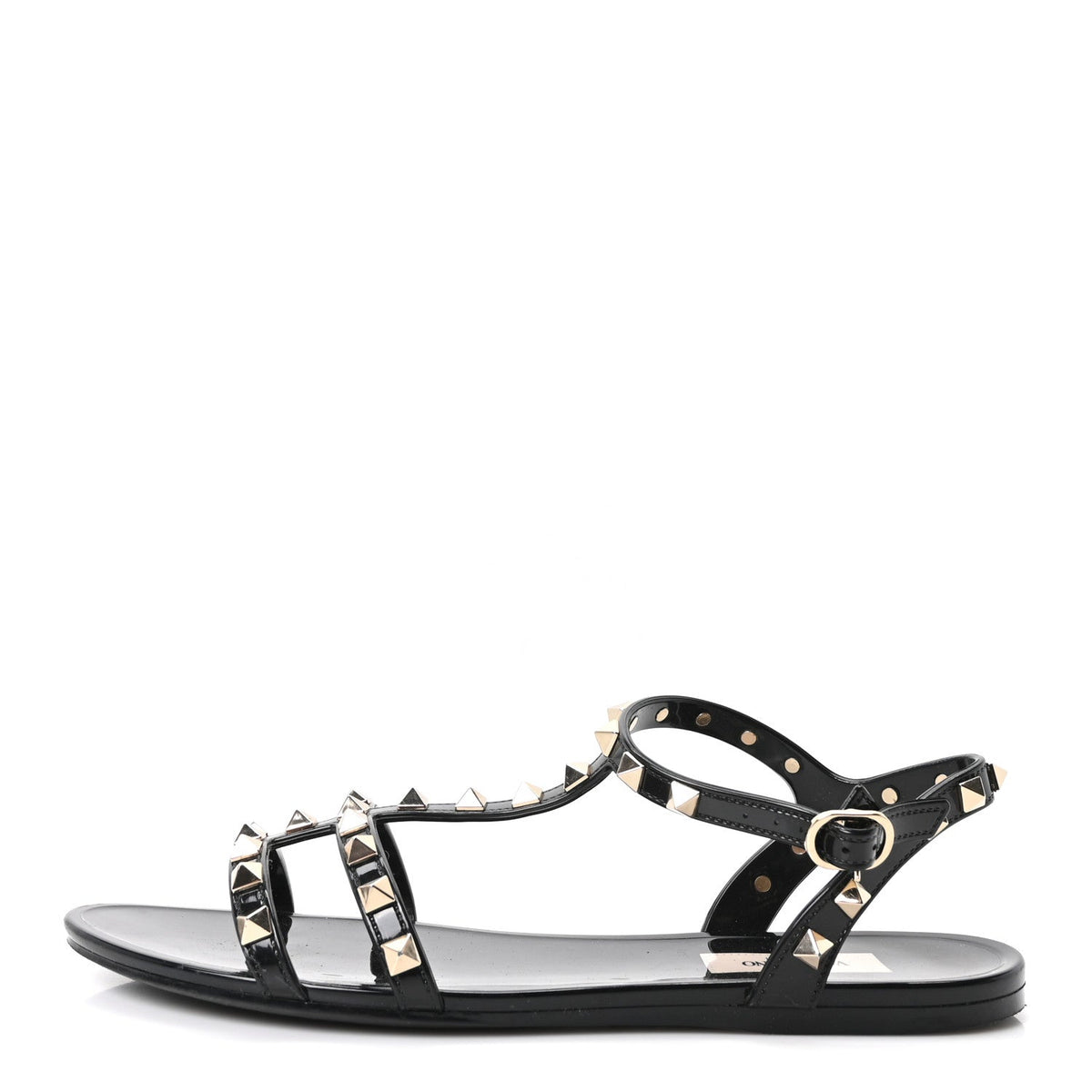 PVC Jelly Rockstud Caged Sandals 38 Black