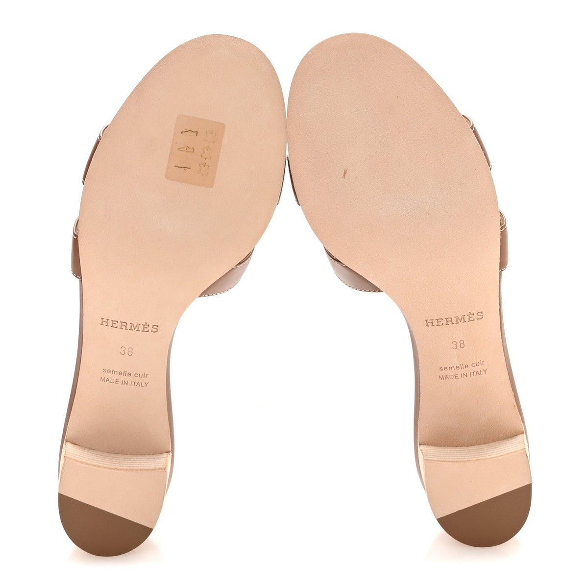 Calfskin Oasis Sandals 38 Gold