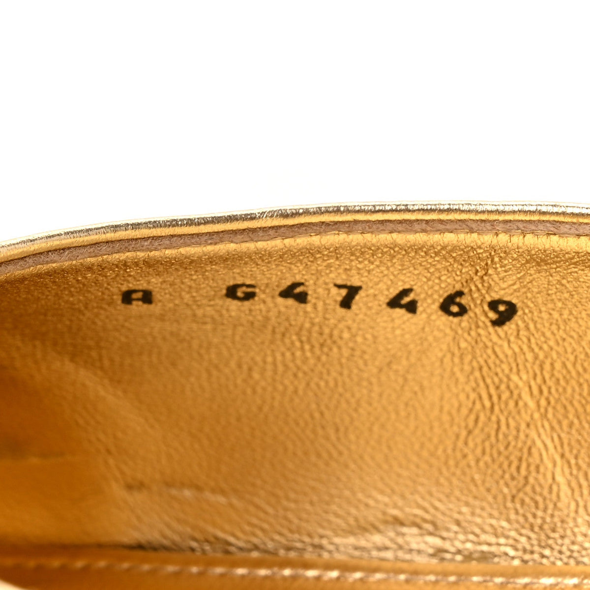 Lambskin Patent Cap Toe CC Apple Slingback Pumps 41 Gold Black