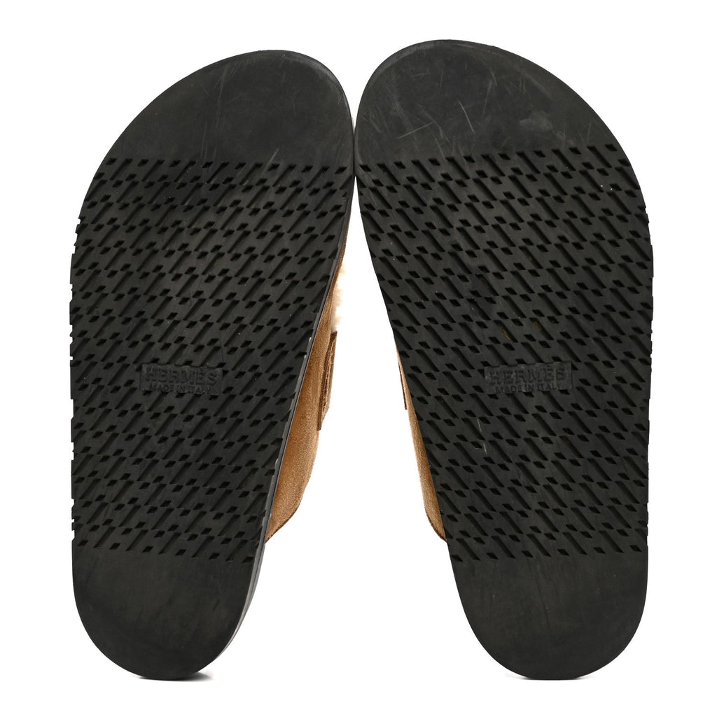 Suede Goatskin Shearling Go Mules 40 Brun Frume Ecru