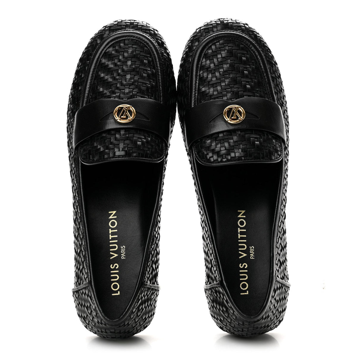 Goatskin Braided Soho Flat Loafer 41 Black