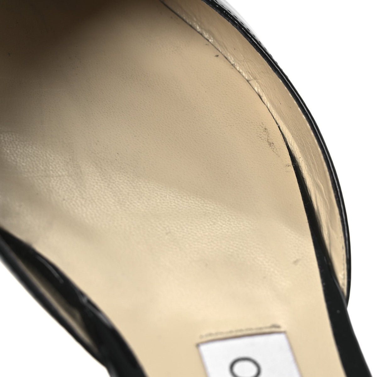 Patent Crystal Saeda Flats 38 Black