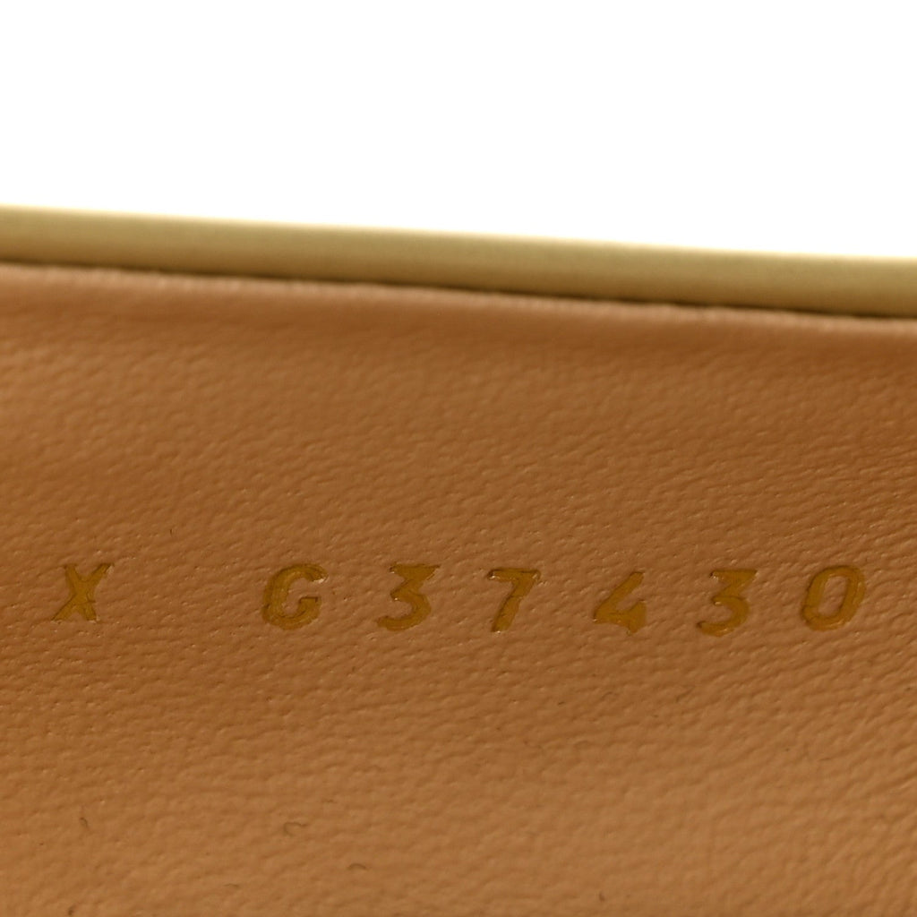 Shiny Calfskin Logo Loafers 37.5 Beige