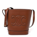 Smooth Calfskin Small Cuir Triomphe Bucket Bag Tan