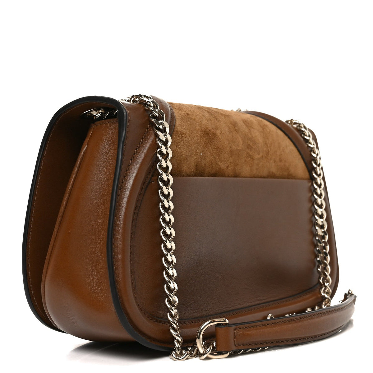 Suede Calfskin Blondie Medium Shoulder Bag Light Brown