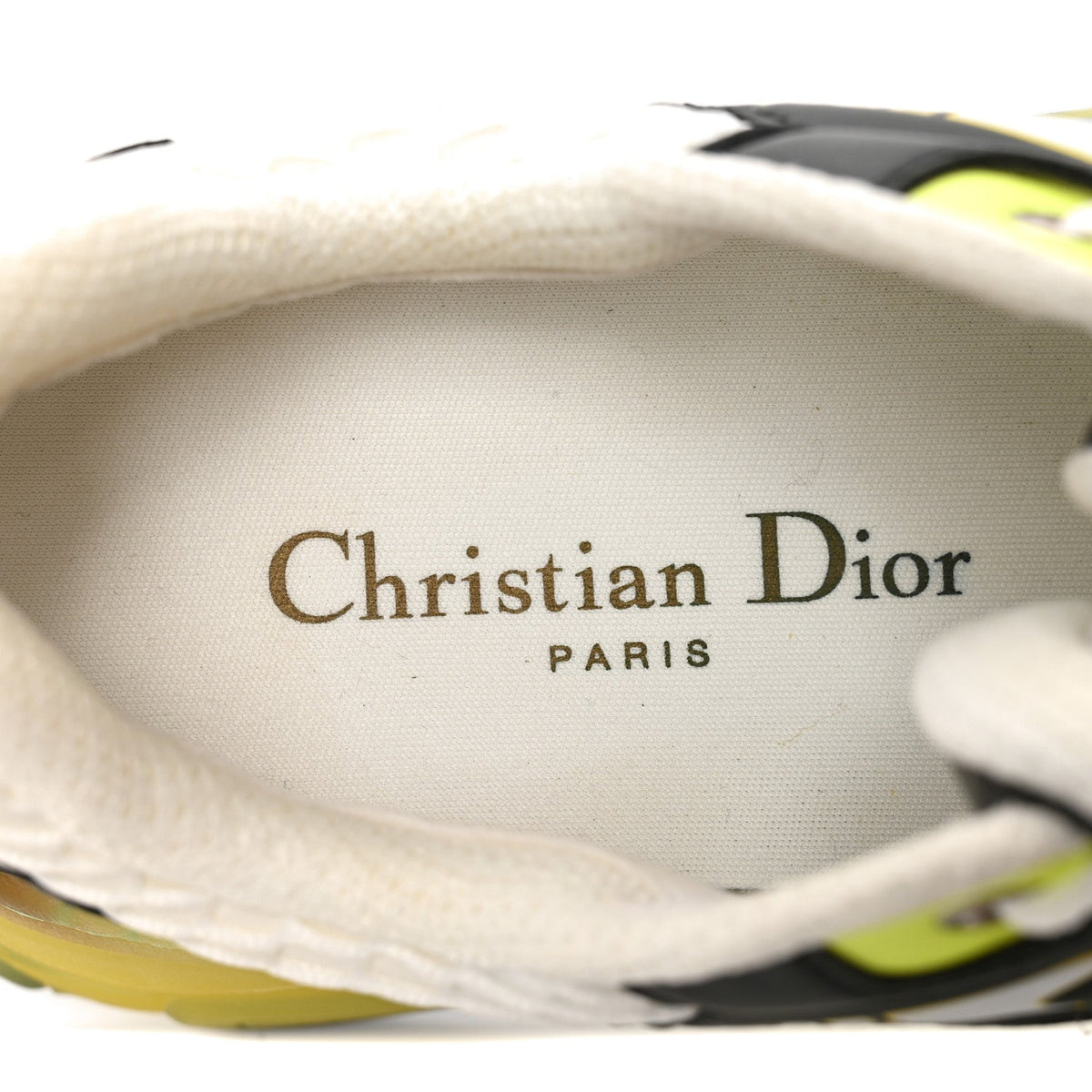 Matte Technical Fabric Mesh Dior Vibe Sneakers 37.5 White Yellow