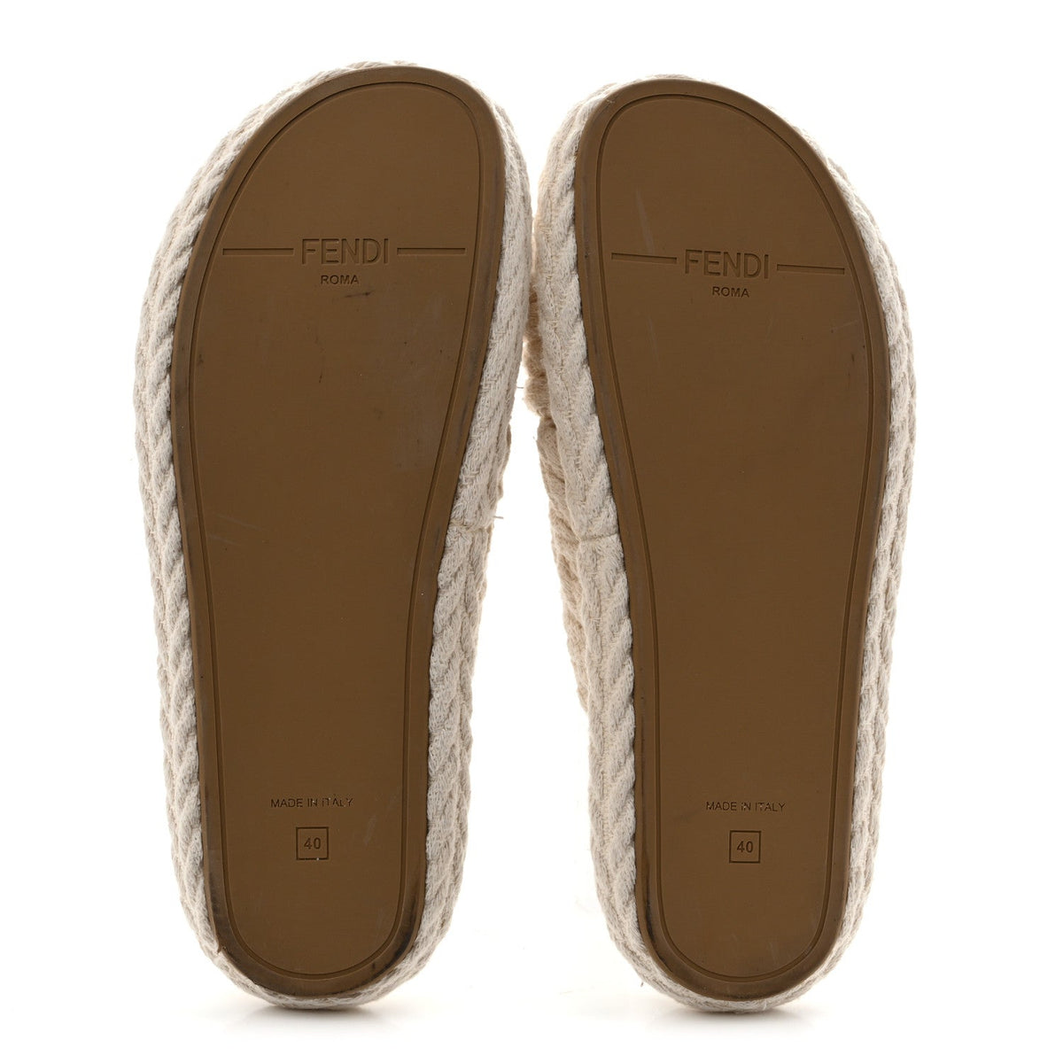 Tessuto Treccia Jacquard Ricamo Logo Slides 40 Grezzo Moka