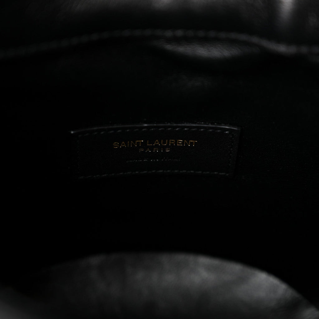 Lambskin Gabby Mini Bucket Bag Black