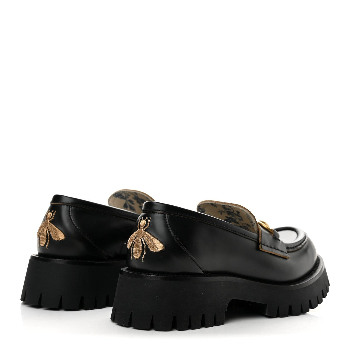 Cordovan Lux Womens Harald Horsebit 25mm Platform Loafers 35.5 Black