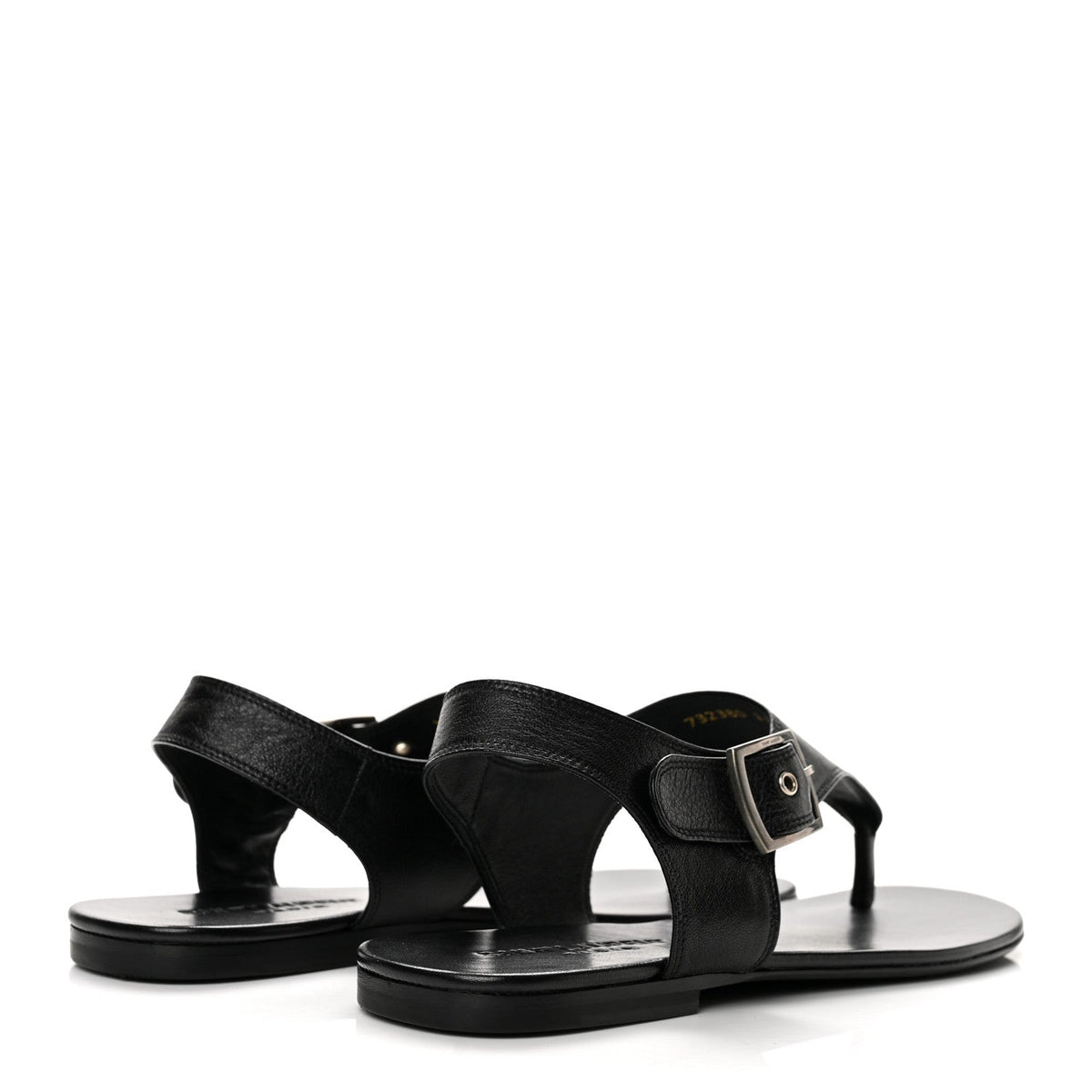 Calfskin Incrociato Denver Monogram Sandals 36 Black