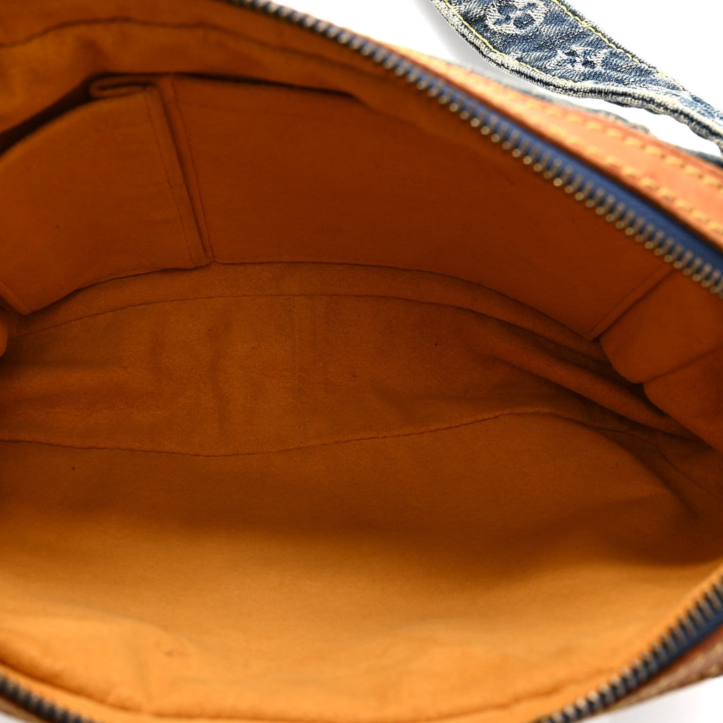 Monogram Denim Bum Bag Blue