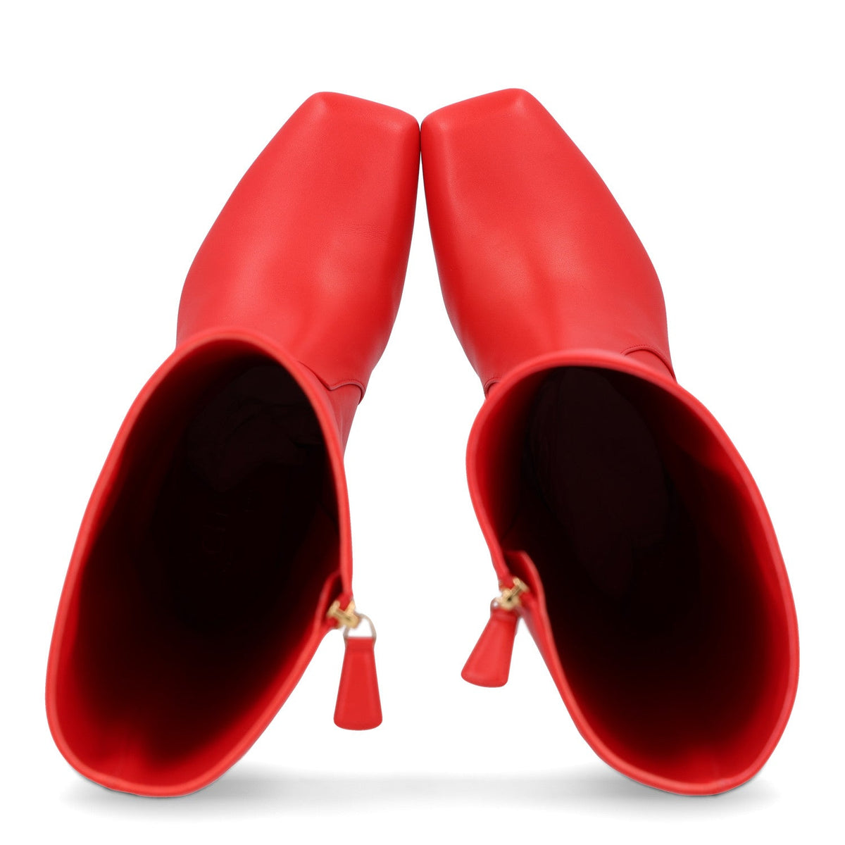 Calfskin High Boots 38 Red