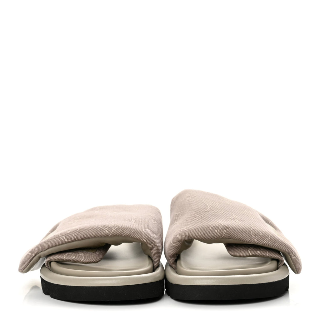 Monogram Denim LV  Womens Pool Pillow Comfort Mules 40 Grey