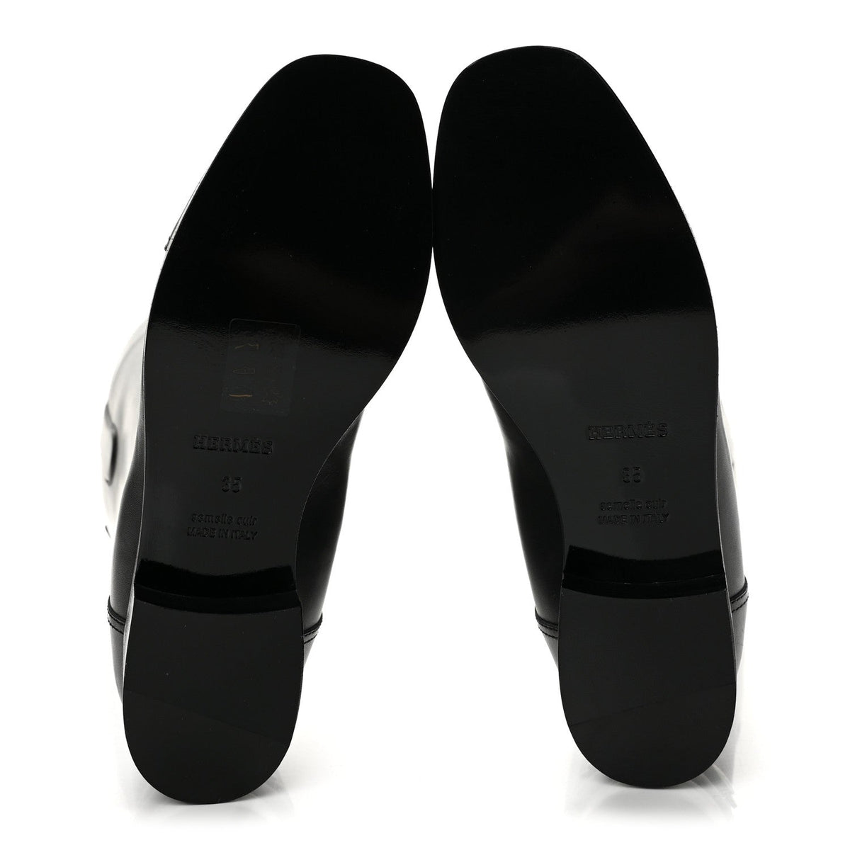Calfskin Hippique Riding Boots 35 Black