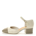 Shiny Lambskin CC Cap Toe Mary Janes Pumps 40 White Light Beige