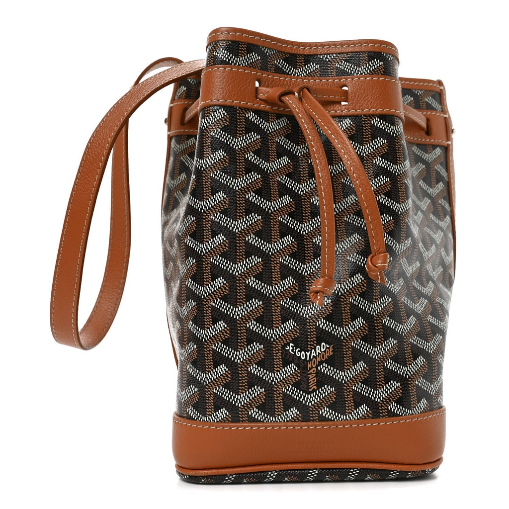 Goyardine Petit Flot Bucket Bag PM Black Gold