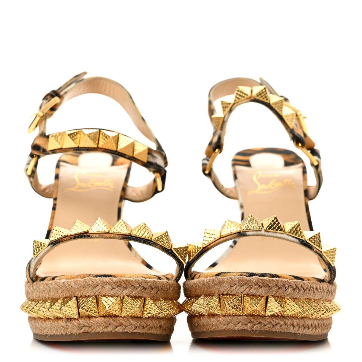 Toile Canvas Bengal Pyraclou 110 Wedge Sandals 36 Multicolor