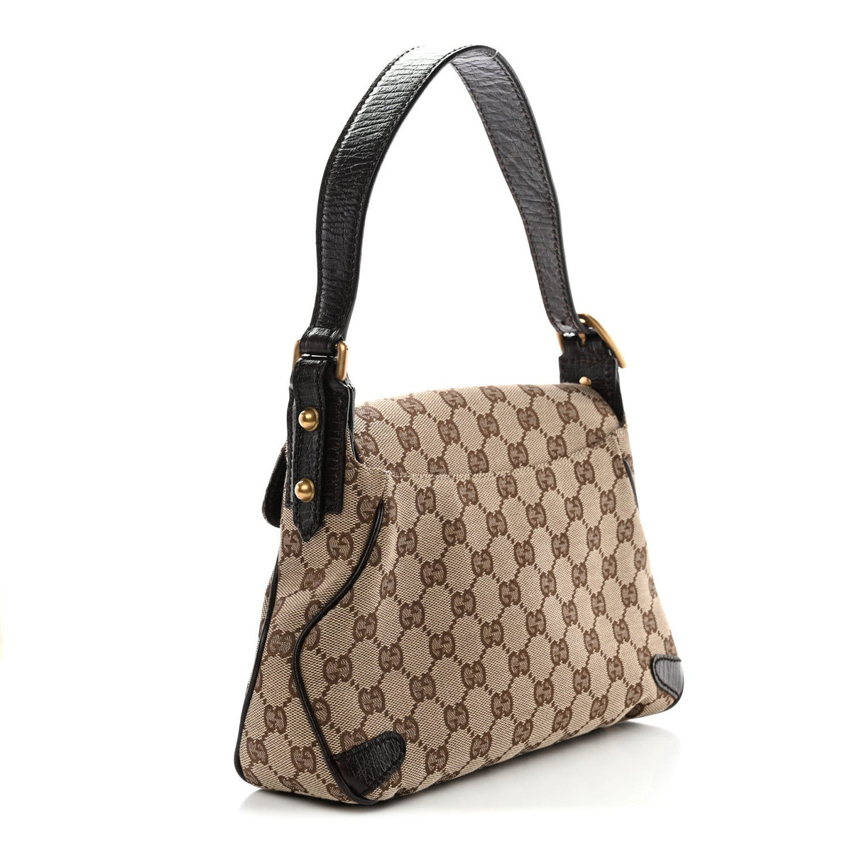 Monogram Horsebit Chain Flap Shoulder Bag Brown