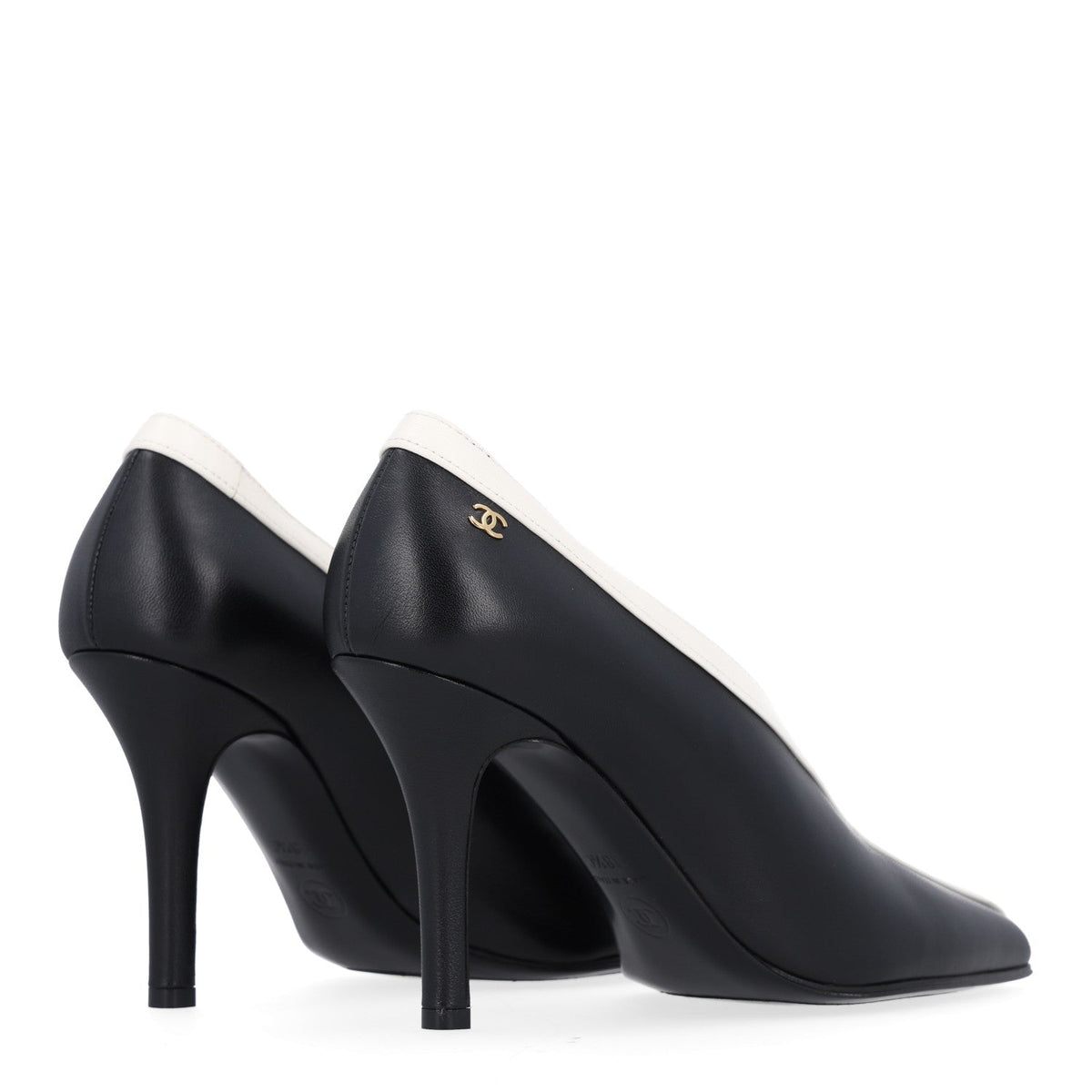 Lambskin Pumps 38.5 Black Ivory
