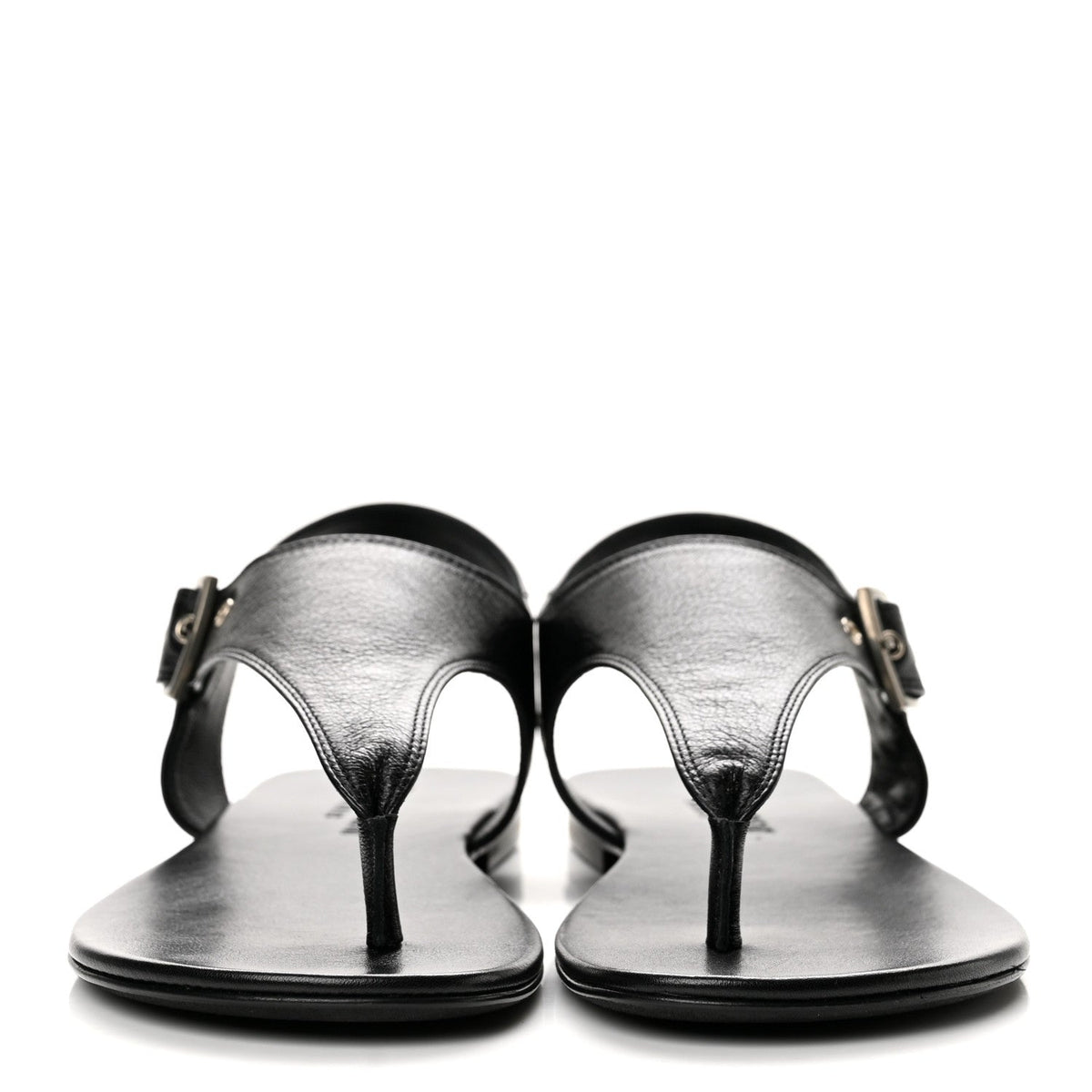 Calfskin Incrociato Denver Monogram Sandals 36 Black