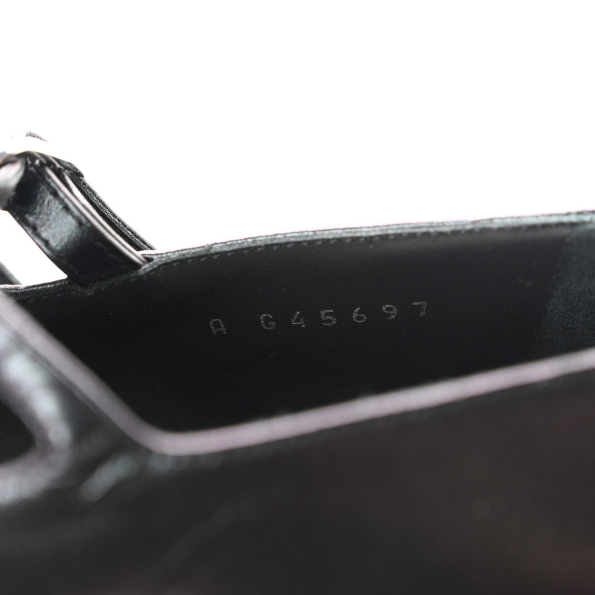 Lambskin Grosgrain Pearl Mary Jane Flats 38 Black