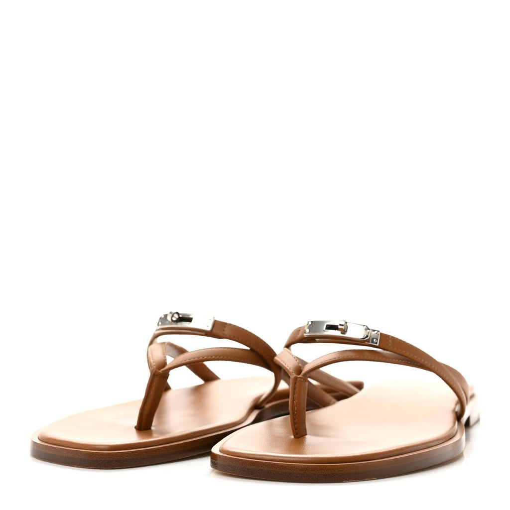 Calfskin Miss Sandals 37 Naturel