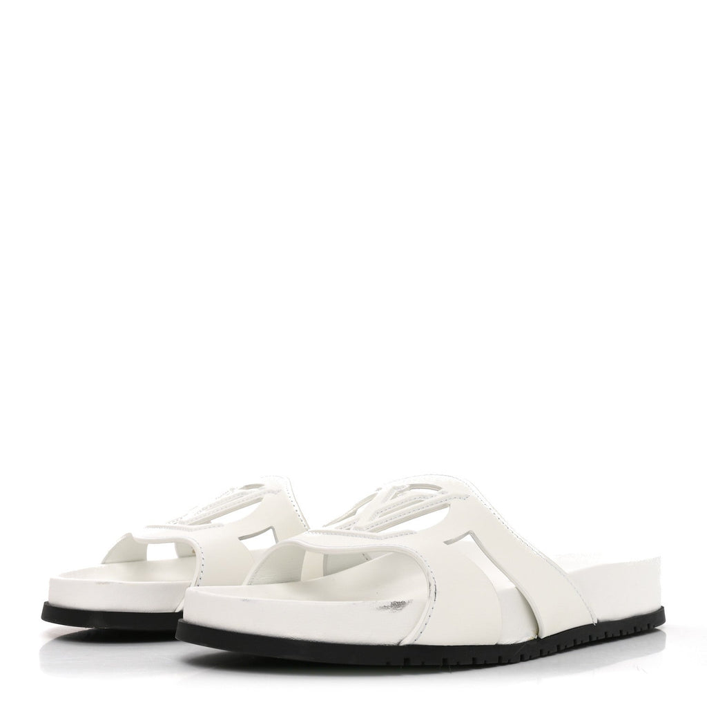 Calfskin LV Isola Sandals 40 White