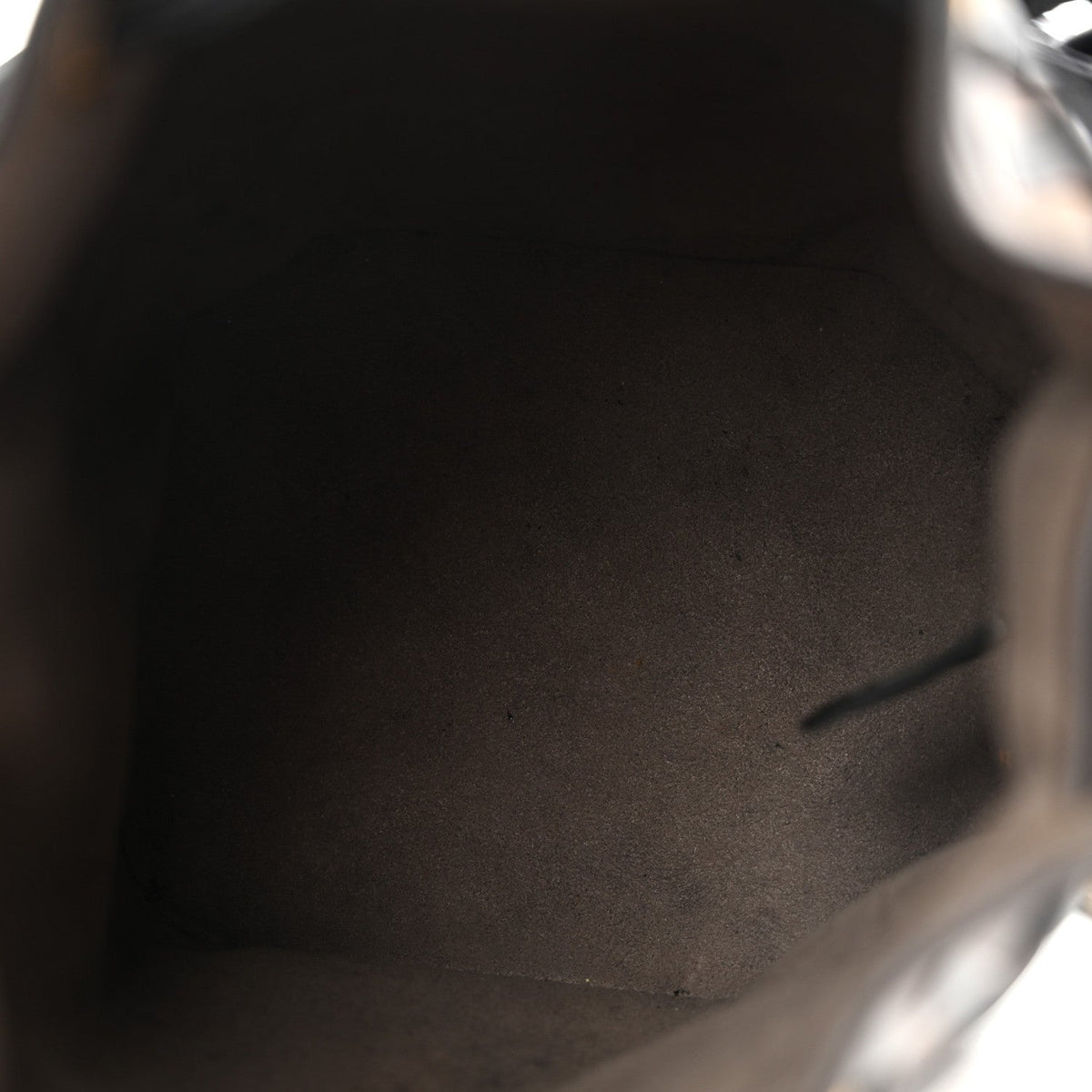 Vitello Liberty F is Fendi Bi-Color FF 1974 Embossed Mini Mon Tresor Bucket Bag Maya Black