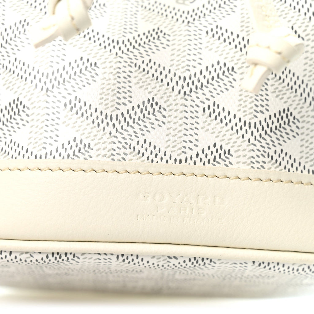 Goyardine Petit Flot Mini Bucket Bag White