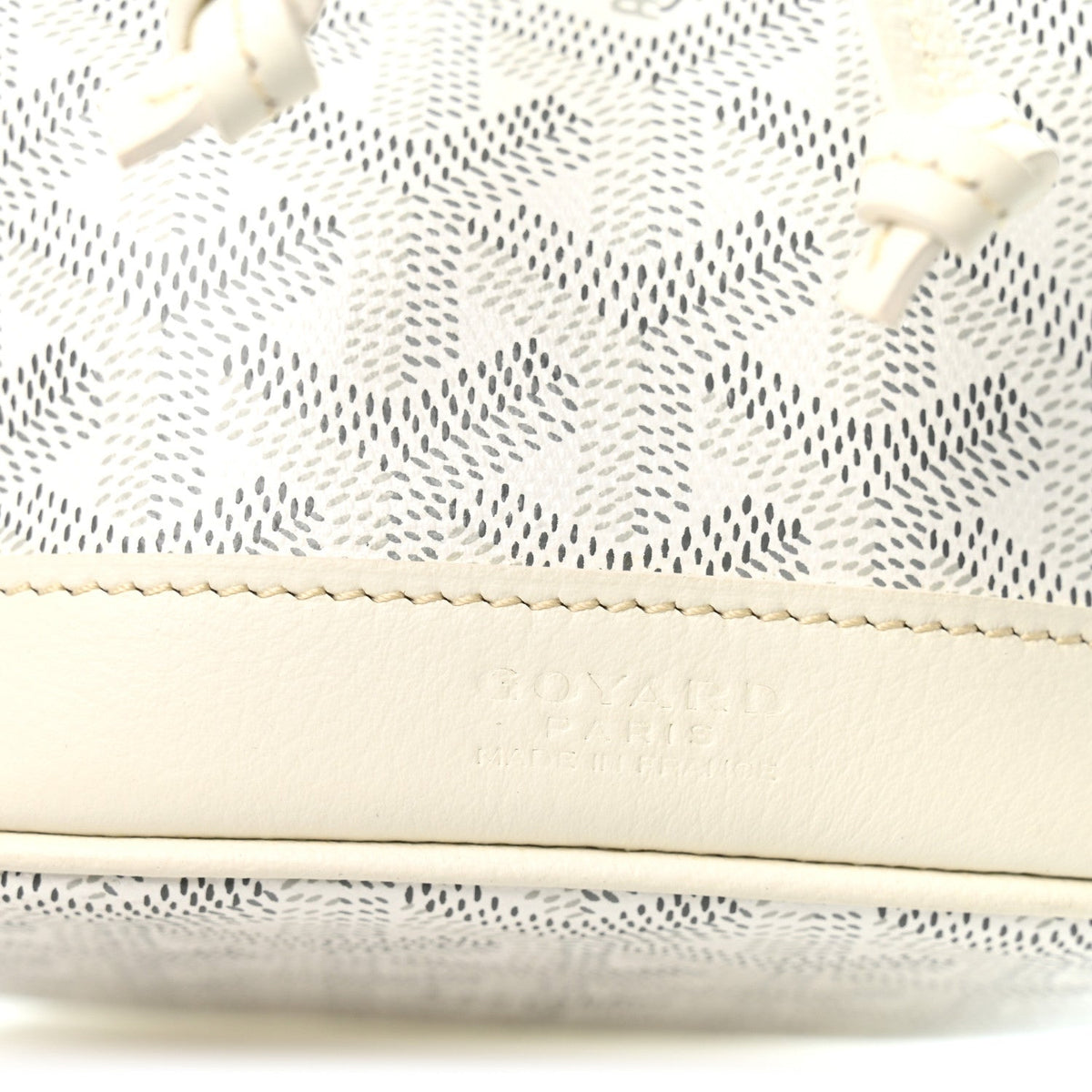 Goyardine Petit Flot Mini Bucket Bag White