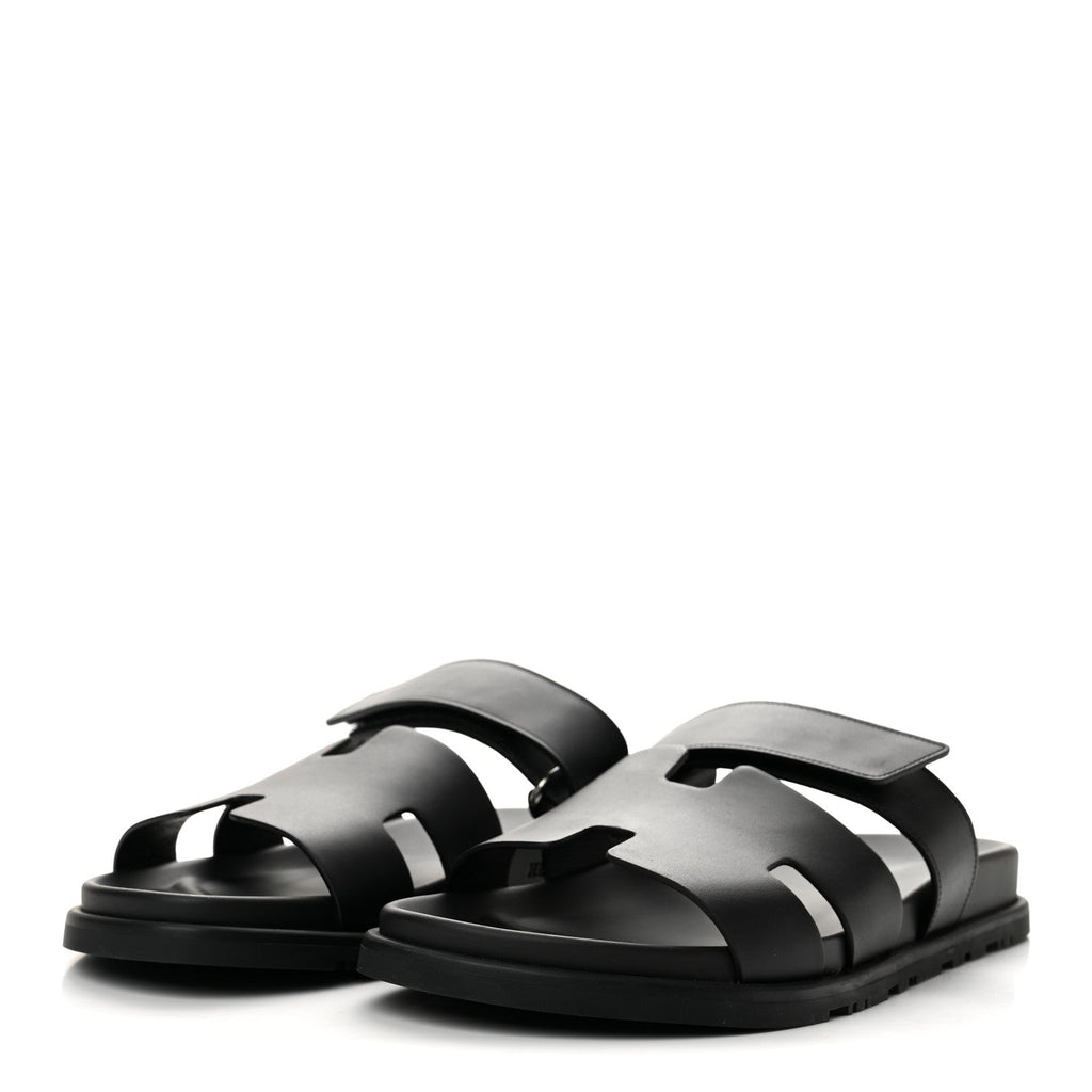 Calfskin Mens Chypre Sandals 44 Black